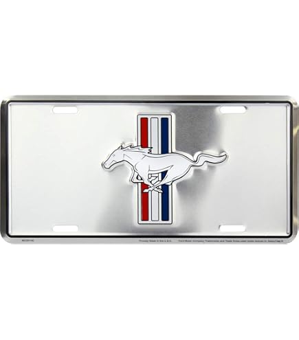 thumbnail image 2 of 3D Mirror Stainless Steel Ford Mustang License Plate Frame – Front, Chrome Finish 2 of 4