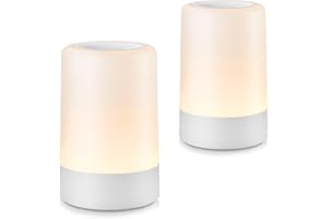 G Keni Nursery Baby Night Light for Kids, Portable LED Touch Night Lamp for Kids and Adult, Breastfeeding, Sleep Aid, USB Rechargeable Nursing Lamp, Bedside Dimmable Warm Night Light (2 Pack)