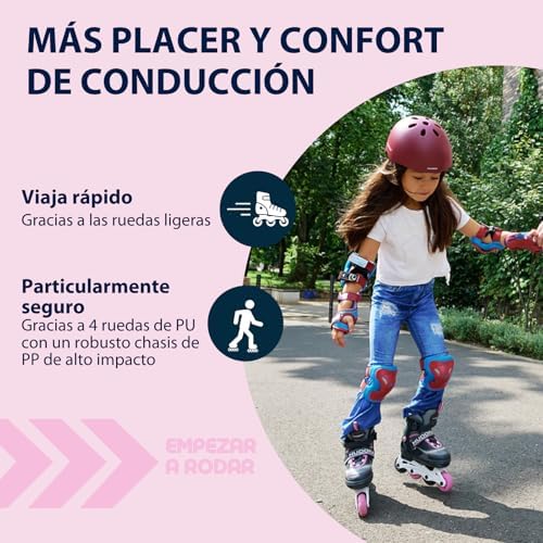 Patines de Ruedas MIA Magnolia - Patines para niños/Adolescentes y Adultos - Tallas 37-40 - Ajustables en 4 Tallas - cómodos y Elegantes