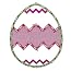 Northlight 17" Lighted Easter Egg Window Decoration - Green With Pink Chevron Stripes