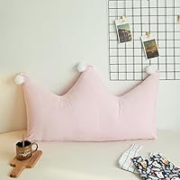 YIHANGG Pillow for Children Crown Bed Head Cushion Cushion Backrest Princess Cute/Detachable / Washable/Gift with Multi-Styles Chosen,Pink(E)-15070cm