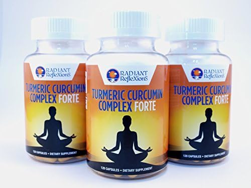 Turmeric Curcumin Complex FORTE. 95% Curcuminoids. Antioxidant, Anti-Inflammatory, All Natural. 1500mg/d. 40 day supply by Radiant Reflexions