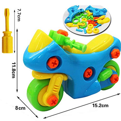 Disassembly Assembly Toys Kids Baby Early Learning Puzzle Educational Toys 1Pc Small Motorcycle - Thumbnail 4