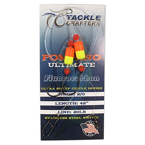 Pompano Ultimate Surf Fishing Rig Fluorocarbon Fishing Leaders Circle