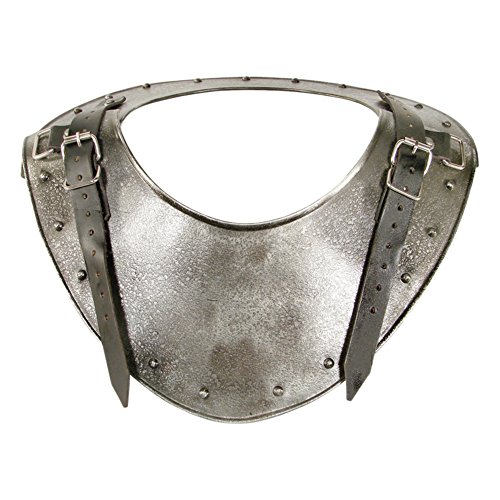 Armor Venue: Medieval Dark Warrior Gorget Neck Body Armour Silver One Size