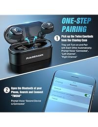 Auriculares inalámbricos Bluetooth a prueba de sudor con elegante funda de carga