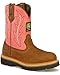 John Deere 1185 Western Boot (Toddler),Tan/Pink,6.5 M US Toddler