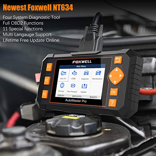 FOXWELL Scan Tool NT634 Obd2 Scanner Automotive Code Reader 4 Systems