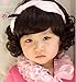 Child Cosplay Wig Curly Hair Lovely Bang Wig for Kids (Black Wig for 1-4 Years Old Kids)