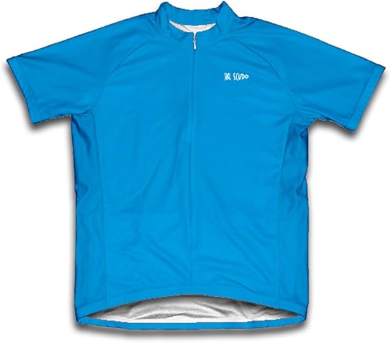 light blue cycling jersey