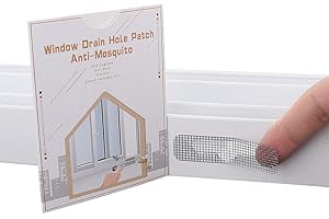 YOOOYOOO 50PCS Window Weep Hole Screen Patch Strong Sticky Waterproof Sun-Resistant PET Adhesive (Plastic Grey)