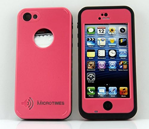 Mircotimes Waterproof shockproof dirtproof snowproof Case for iphone 5c (pink)