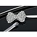 kilofly 2pc Women's Silver Metal Thin Skinny Stretch Belt Rhinestone Waistbands