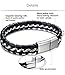 Jstyle Stainless Steel Braided Leather Bracelet for Men Bangle Wrap Magnetic-Clasp S-8.5