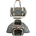 Mr. Peanut's Platinum Series Double Expandable Airline Approved Soft Sided Pet Carrier, Luxury Travel Tote with Premium Self Locking Zippers, 18LX10.4WX11 H