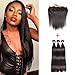 ISEE Hair 8A Brazilian Remy Virgin Hair 3 Bundles Straight Human Hair Bundles with 13x4 Frontal Brazilian Straight Hair Lace Frontal Closure (20 22 24+18inches frontal, Natural Color)