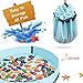 GAMENOTE Addition & Subtraction Wooden Magnetic Fishing Game - 110 Math Facts Within 20 for Kindergarden 1st 2nd 3rd Grade Kids (Include 2 Poles & 2 Dice & Activity Guide)