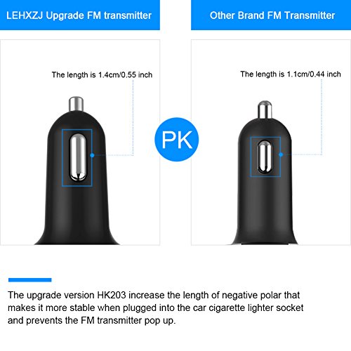 image for Bluetooth FM Transmitter for Car, LEHXZJ Wireless Bluetooth Radio Adap