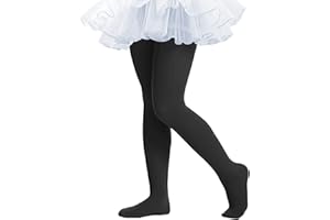 THMEVOK Ballet Tights for Girls - Ultra Soft Elastic Footed Tights for Toddler Girls - Warm Stockings