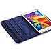 AiSMei Tab 4 8.0 Case, Rotating Stand Case For Samsung Galaxy Tab 4 8.0 SM-T330NU SM-T331, SM-T337 8-Inch Tablet PC, 8inch PU Leather Case + Bonus Stylus + Screen Protector - Navy Blue