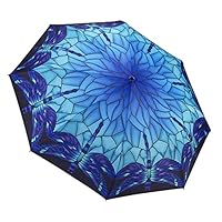 Galleria Stained Glass Dragonfly Folding Umbrella