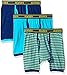 Hanes Ultimate Men's 3-Pack Stretch Boxer Briefs with Waist Band, Assorted Royalty Blue, Large