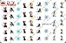Christmas Disney Frozen Nail Art Decals. Clear Waterslide Nail Decals (Tattoo) Set of 47 by One Stop Nails DFR-002-47
