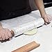 Flexzion White Marble Rolling Pin, 10-inch with Wooden Handle and Holder Base Stand, Marble Rolling Pin for Baking Pastry Pizza Dough Roller Fondant Cookie Pie Crust Pasta Bakery Roller Pin