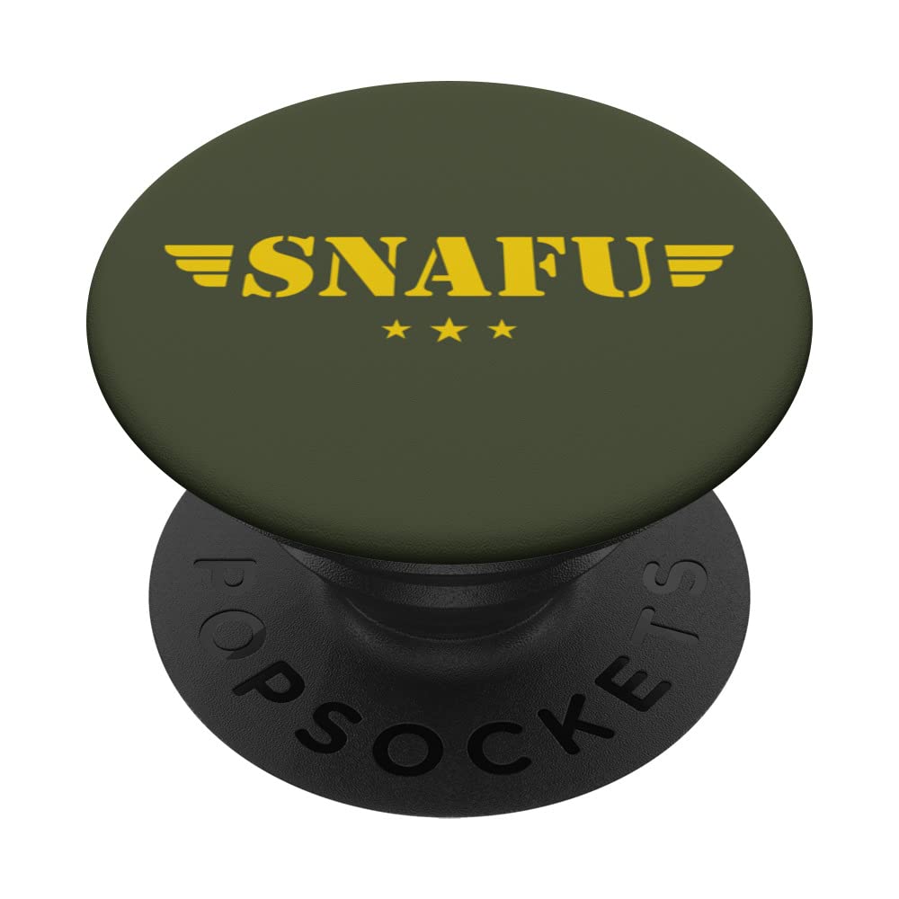 Funny Situation Normal SNAFU Soldier Military PopSockets Swappable PopGrip