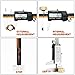GlowGeek Electronic Digital Caliper Inch/Metric/Fractions Conversion 0-6 Inch/150 mm Stainless Steel Body Orange/Black Extra Large LCD Screen Auto Off Featured Measuring Tool