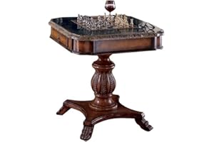 BEAUMONT LANE Beaumont Traditional Lane Wood Pedestal Game Table in Multi-Color