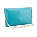 Amaze Fashion Women Handbag Shoulder Bags Envelope Clutch Crossbody Satchel Tote Purse Leather Lady Bag (Blue)
