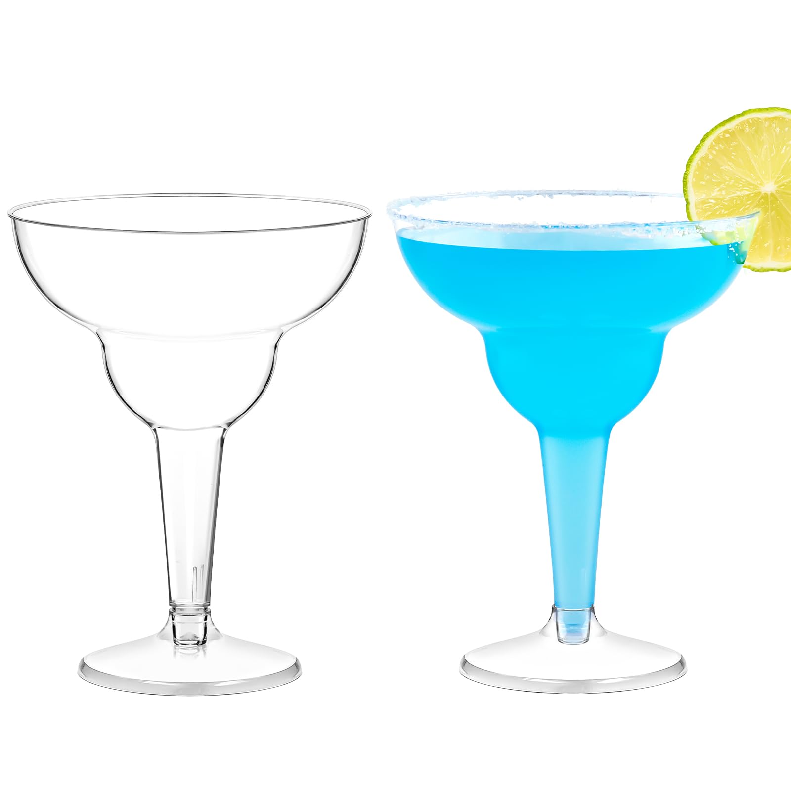 Photo 1 of Kucoele 24 Pack Plastic Margarita Glasses, 12oz Disposable Cocktail Glasses Clear Party Cups for Wine, Champagne, Martini