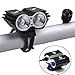 Nestling X2 CREE XM-L U2 LED Rechargeable Waterproof 5000Lm Black Bicycle Bike Light headlamp + 1x Free 5 LED Tail Light with Install Holder + Charger Battery