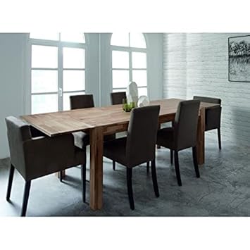 Miles Solid Oak 150 230 Cm Extending Dining Table Amazon Co