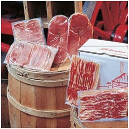 Johnston County Hams Smokehouse Sampler - Gourmet Bacon and Ham Trio Includes Hickory Smoked Sliced Country Bacon (2Pk), Country Ham Center Slices (2Pk), and Deli-thin Country Ham Slices (2Pk)