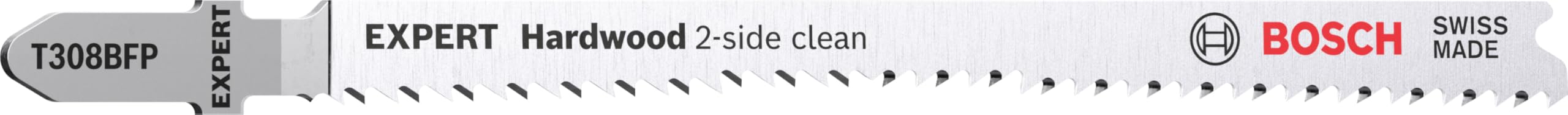 Bosch Professional 5x Expert ‘Hardwood 2-Side Clean’ T 308 BFP Jigsaw Blade (for Kitchen countertop, Plastic coated boards, Length 117 mm, Accessories Jigsaw)