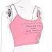 F_topbu Women Tank Crop Tops Teen Girls Letter Print Sleeveless Blouse Solid Halter Cami Shirt Camisoles Pink