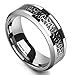 King Will Classic 8mm Tungsten Carbide Ring Wedding Band for Men Inlay Celtic Knot Engagement Ring Comfort Fit