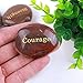 TGS Gems 2-3 inches Engraved Inspirational Red River Stones with Golden Words(8 Different Words)