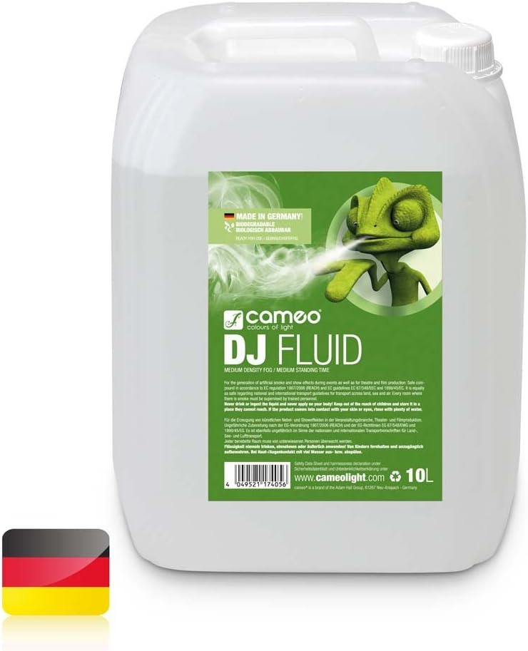 CameoDJ FLUID 10 L - Fog Fluid with Medium Density and Medium Standing Time 10 L