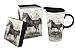 Cypress Home Ceramic Freedom Horses Travel Coffee Mug, 17 ounces