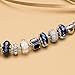 ATHENAIE Murano Glass 925 Sterling Silver Clear CZ Blink Dark Blue Star Charms Bead for Bracelet