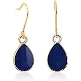 Royal Blue Teardrop Earrings for Women, Trendy Small Navy Blue Waterdrop Dangle Earrings Lightweight Drop Hook Earring Jewelry Gifts for Women