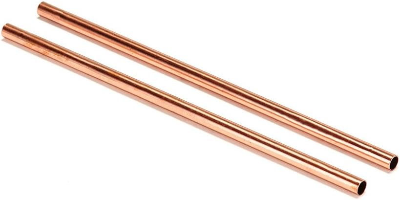 Copper Drinking Straws - Healthier, Reusable and Environment Friendly Straws (Set of 2)