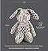 NANDOG My BFF Knitted Corduroy Rabbit Plush Toy in Grey- Ultra Soft & Durable Texture with Internal Squeaker - Stylish & Cuddly Companion for Small & Medium Pets