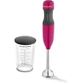 KitchenAid KHB1231CB 2-Speed Hand Blender Electric Mixer, 8", Cranberry