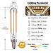 Sphoon T6 LED Candelabra Light Bulb T20 E12 Base Long Filament Tubular Tube LED Bulbs 2W = 25w Incandescent Vintage Warm White 2700K,Non-Dimmable for Chandelier, 220 Lumens, Pack of 5