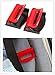 Dwindish Red 2 Pcs Smart Seatbelt Adjuster Clip Buckle Shoulder Relax Neck Comfort Supports