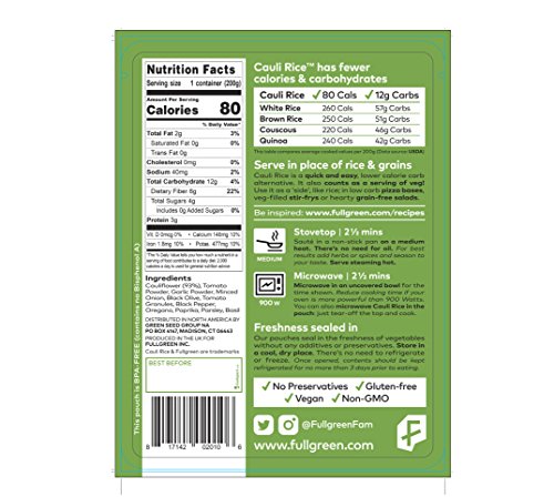 Fullgreen Cauli Rice Cauliflower Rice with Tomatoes, Garlic and Herbs (7.05 oz)